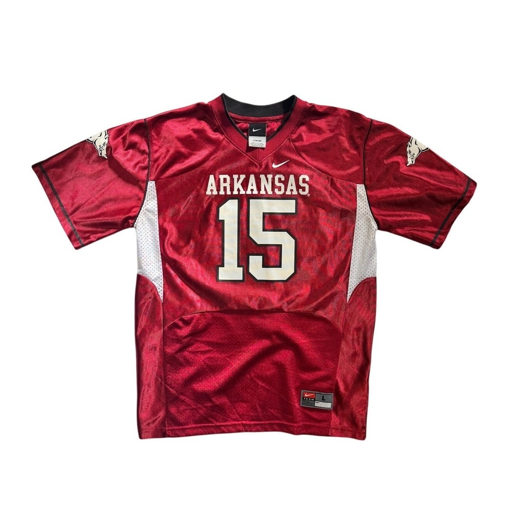 Nike Arkansas Razorbacks #15 Football Jersey Youth L 16/18 Red NCAA Fan Gear